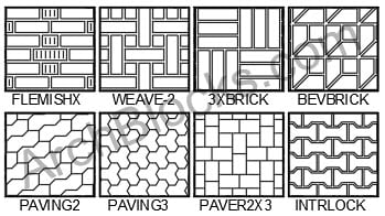 Archblocks Hatch Patterns Brick And Pavers Autocad