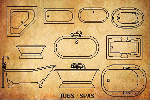 AutoCAD Plumbing Fixtures Block Symbol  Library