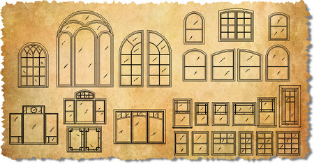 CAD Window Symbols | AutoCAD Window Blocks | Custom CAD Window Symbols